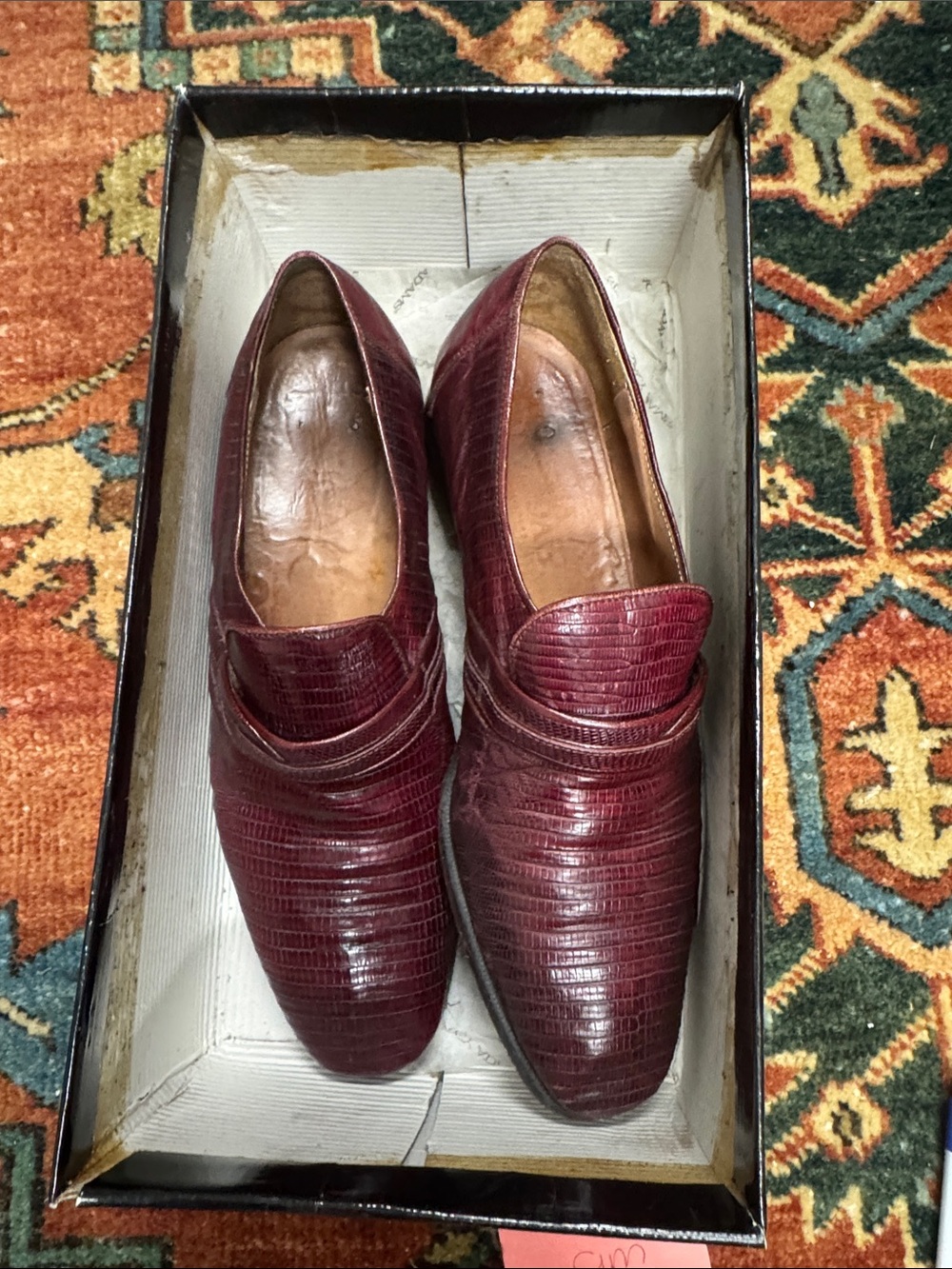 Men's Burgundy Leather Slip-On Dress Shoes
